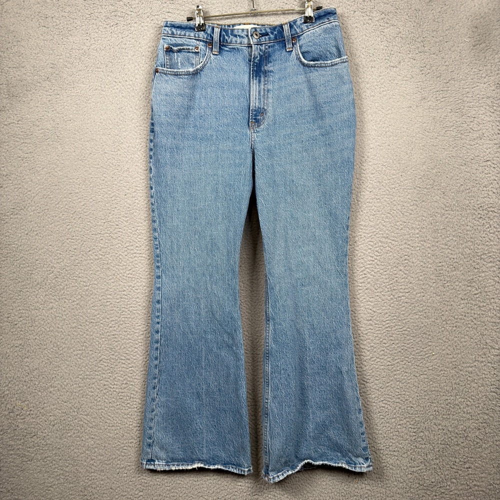 Abercrombie Jeans Womens 30 Blue Curve Love Vintage Flare High Rise Preppy Y2K